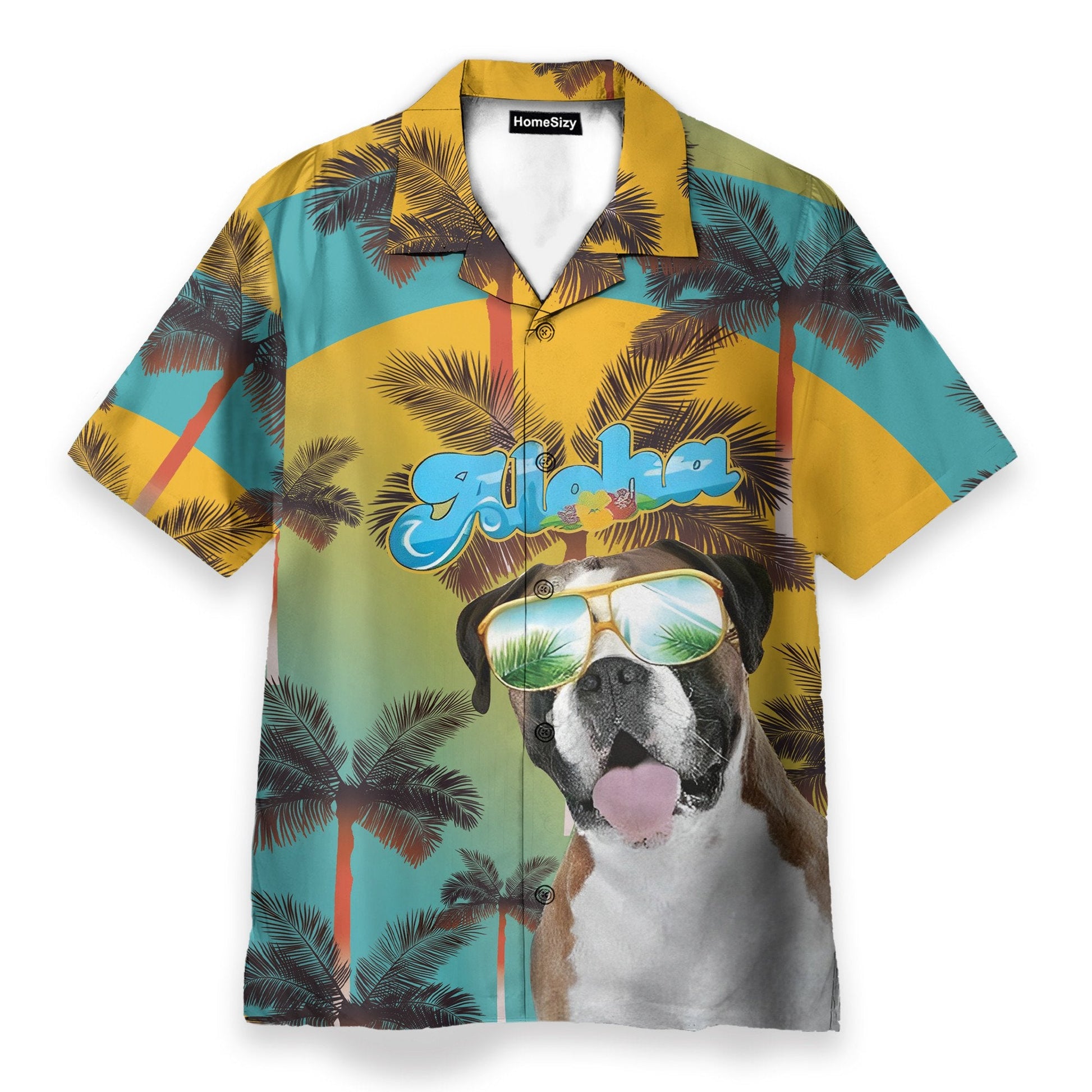 Aloho Summer Boxer Dog - Hawaiian Shirt
