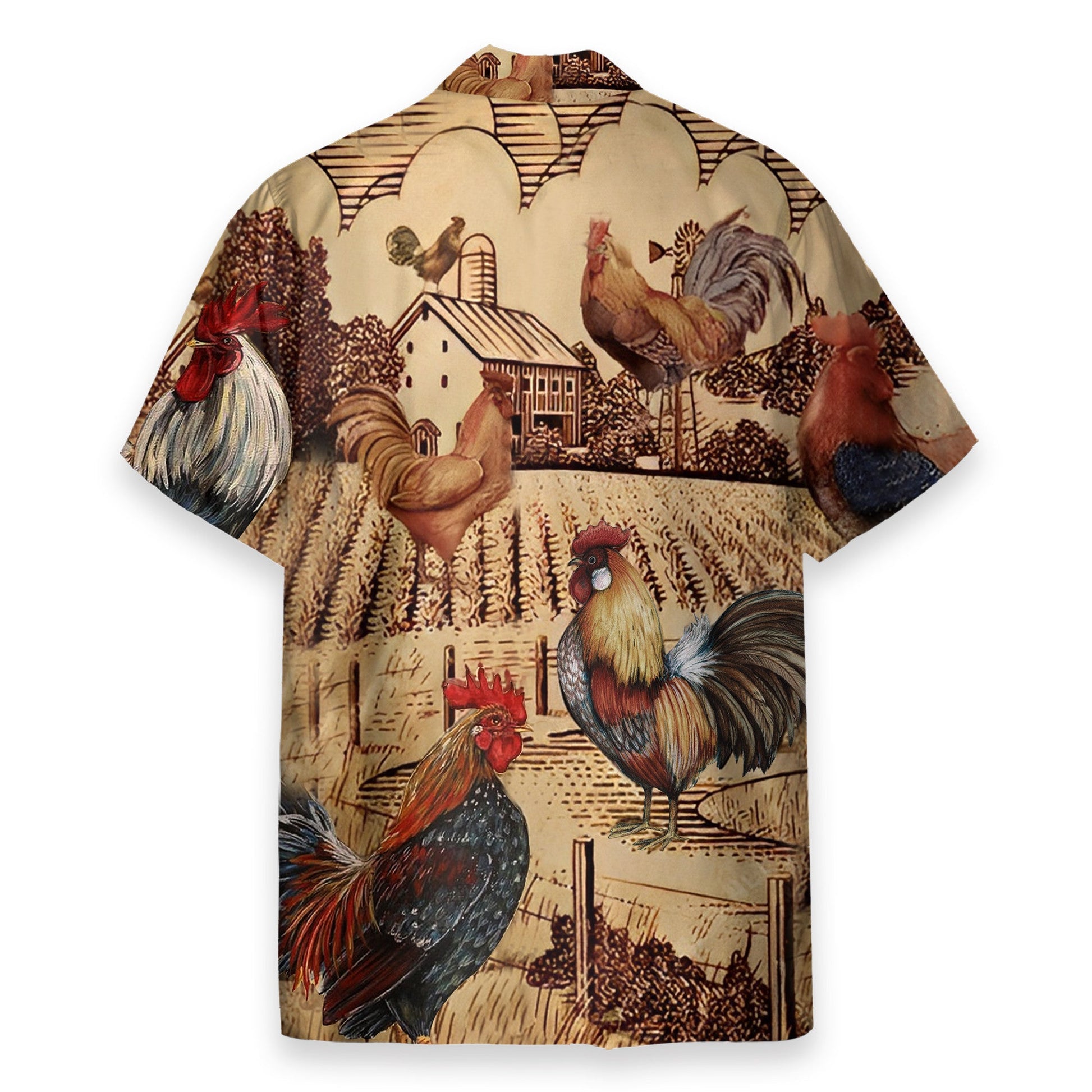 Rooster Vintage Men's Button's Up Shirts - Hawaiian Shirt