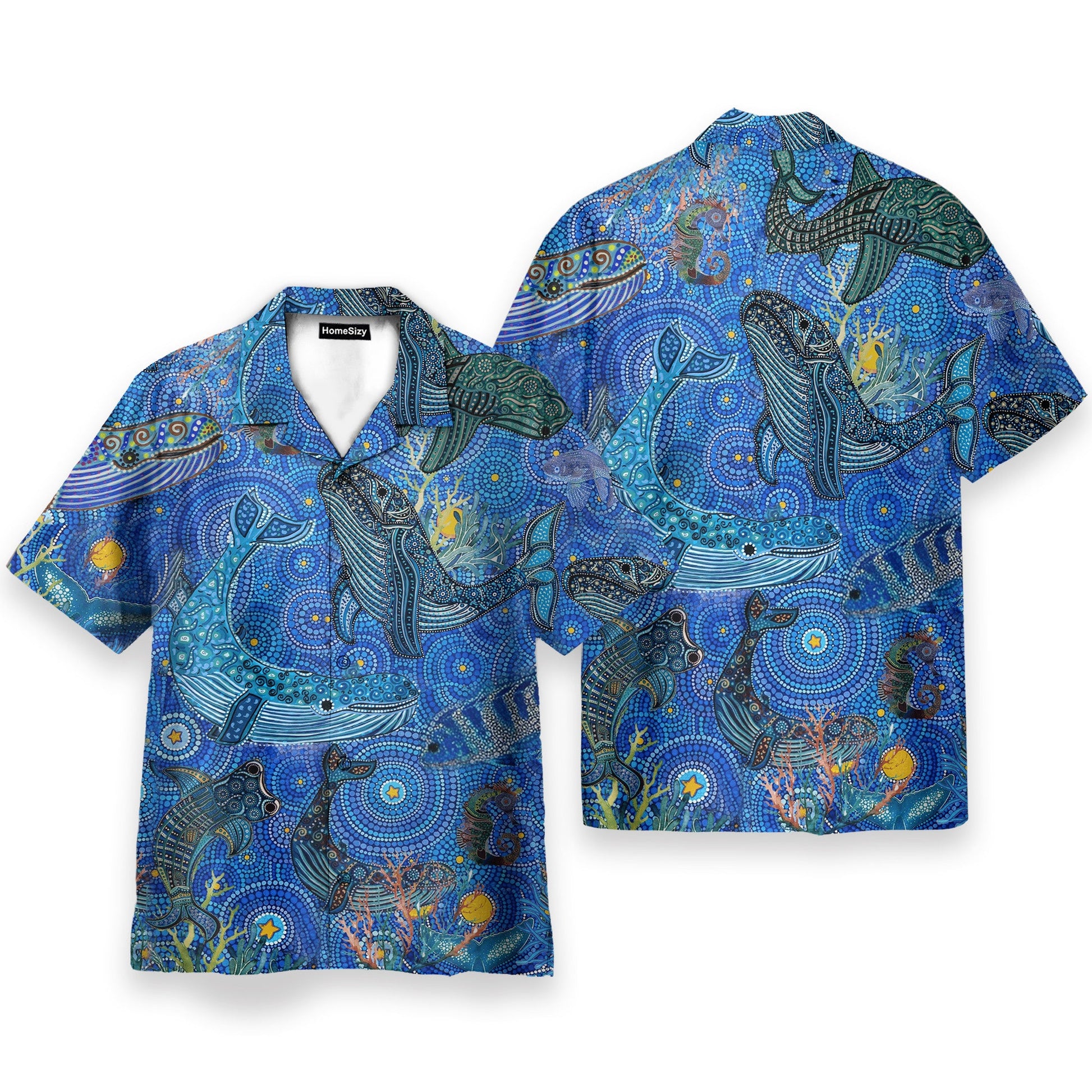 Amazing Whale Men's Button's Up Shirts - Hawaiian Shirt