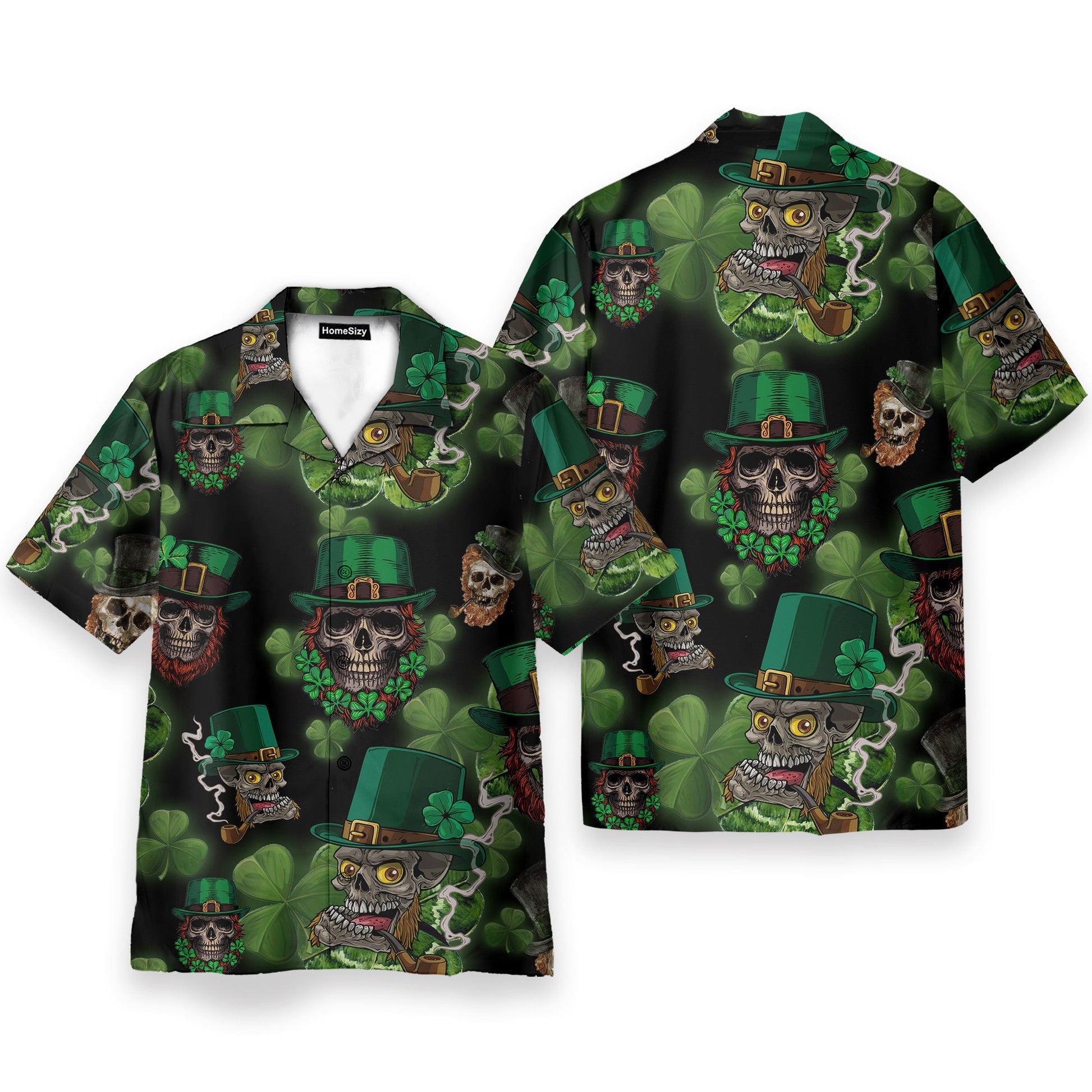 Skull Leprechaun Irish Happy St Patrick's Day - Hawaiian Shirt