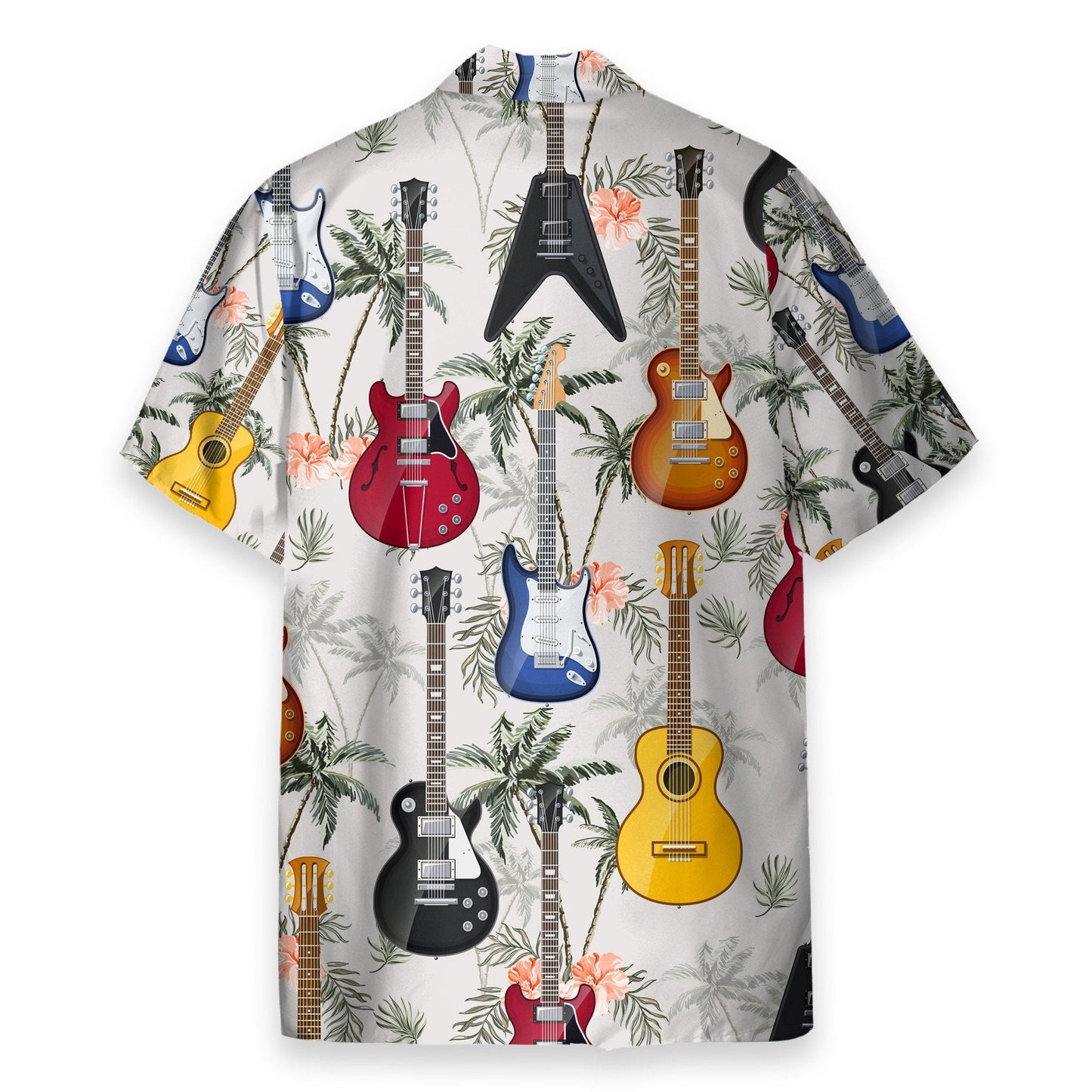 Colorful Guitar Men's Button's Up Shirts - Hawaiian Shirt QT5072702