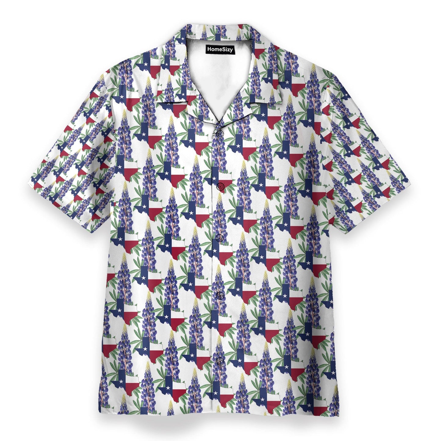 Texas Bluebonnet Men's Button's Up Shirts - Hawaiian Shirt & Beach Shorts