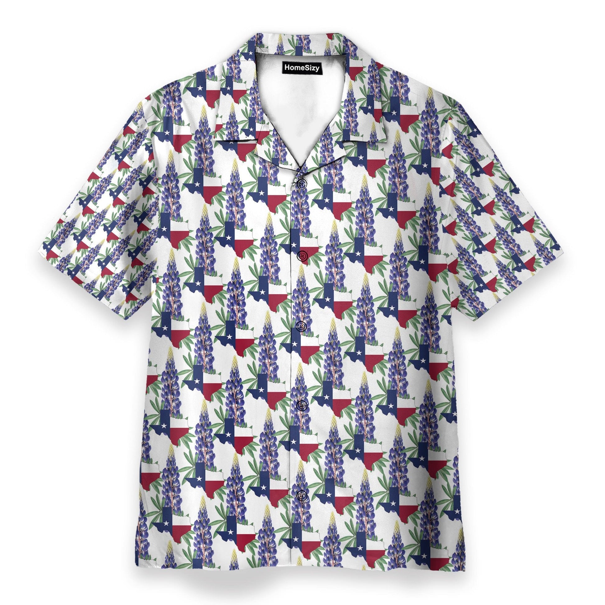 Texas Bluebonnet Men's Button's Up Shirts - Hawaiian Shirt & Beach Shorts