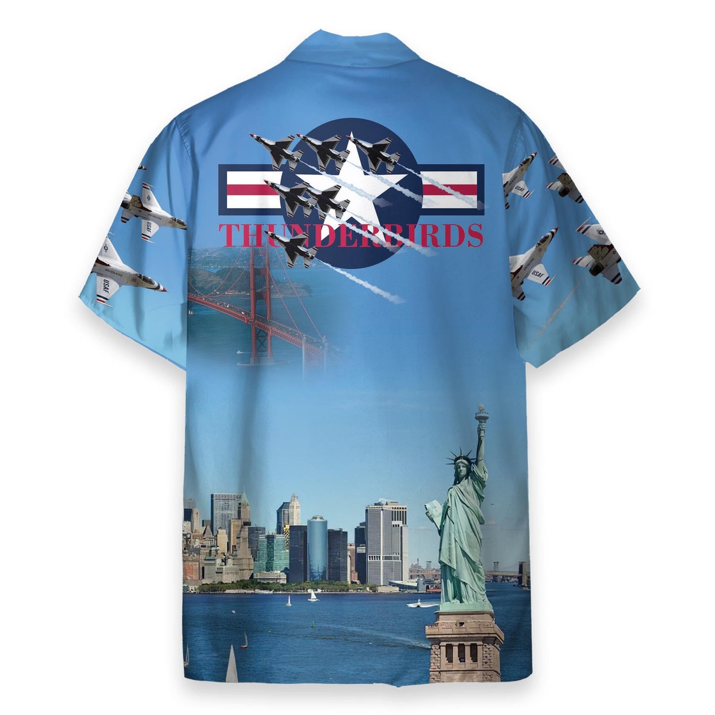 US Air Force Thunderbirds Men's Button's Up Shirts - Hawaiian Shirt