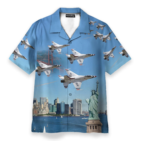 US Air Force Thunderbirds Men's Button's Up Shirts - Hawaiian Shirt