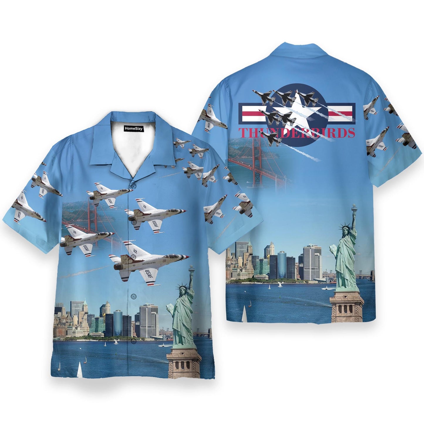 US Air Force Thunderbirds Men's Button's Up Shirts - Hawaiian Shirt