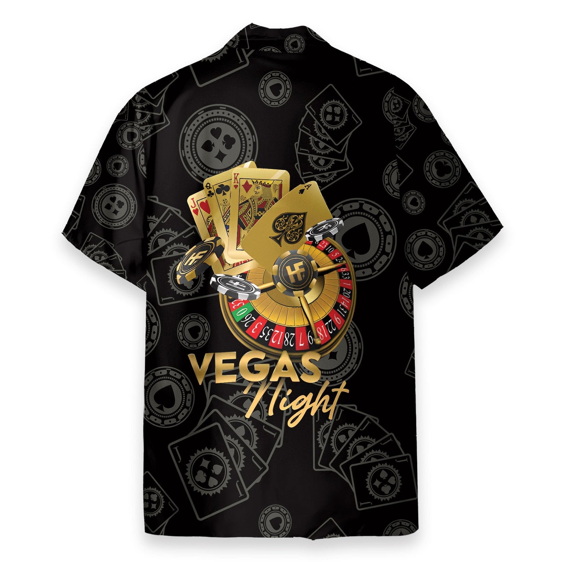 Vegas Night In Casino Men's Button's Up Shirts - Hawaiian Shirt