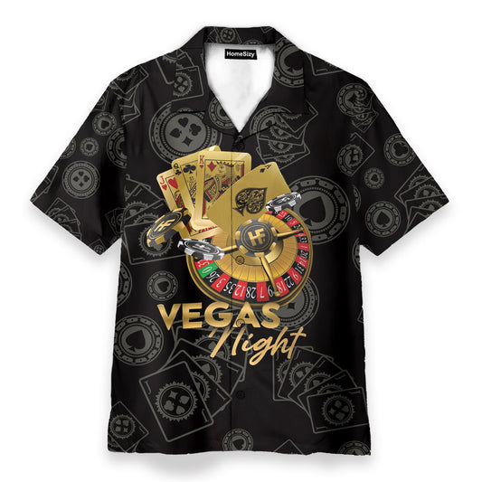 Vegas Night In Casino Men's Button's Up Shirts - Hawaiian Shirt