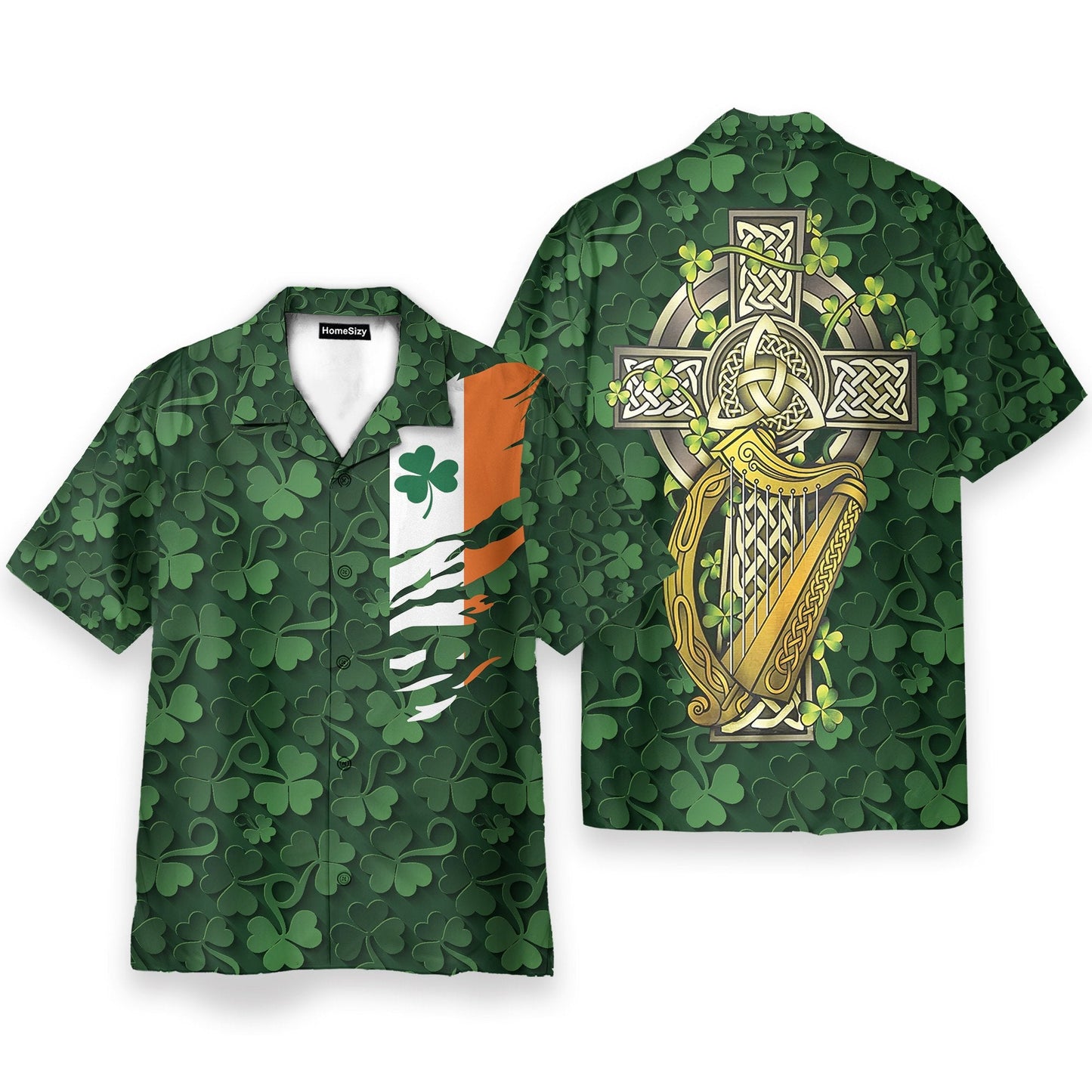 Irish Men's Button's Up Shirts - Hawaiian Shirt