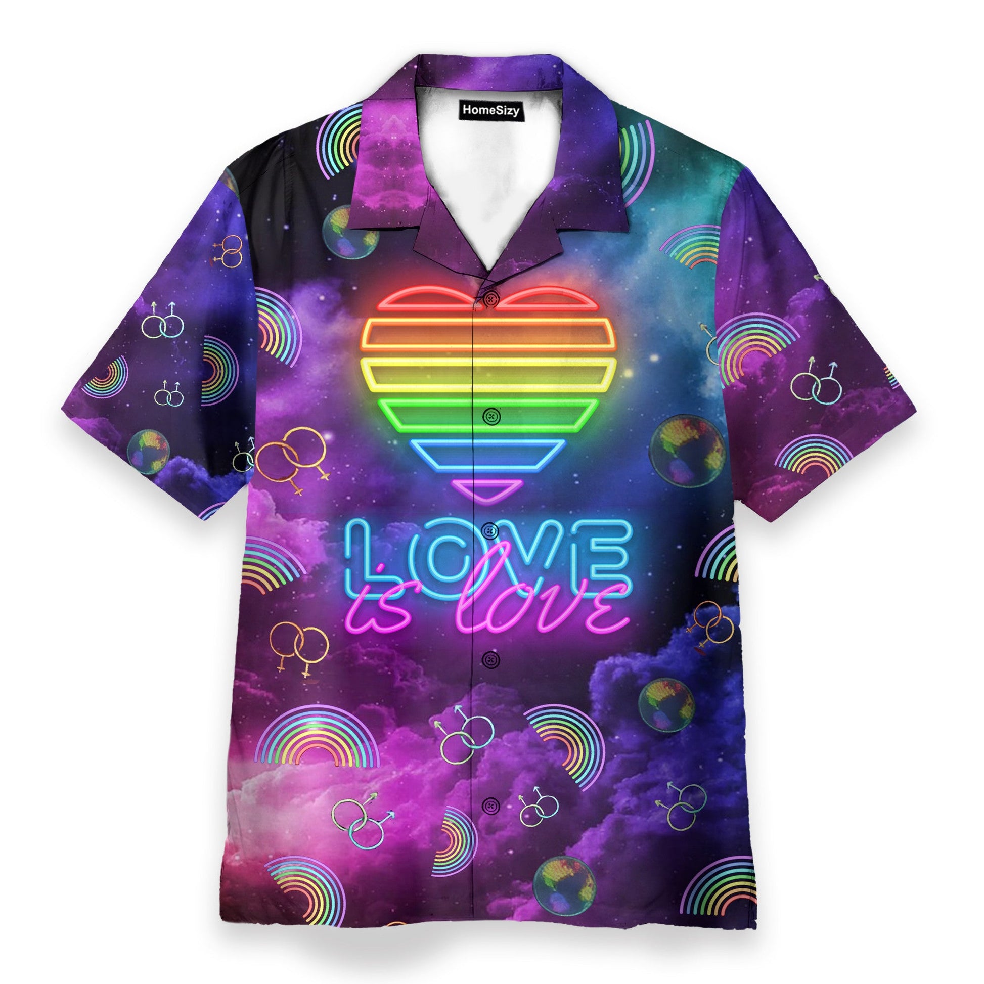 LGBT Galaxy Love Is Love - Hawaiian Shirt