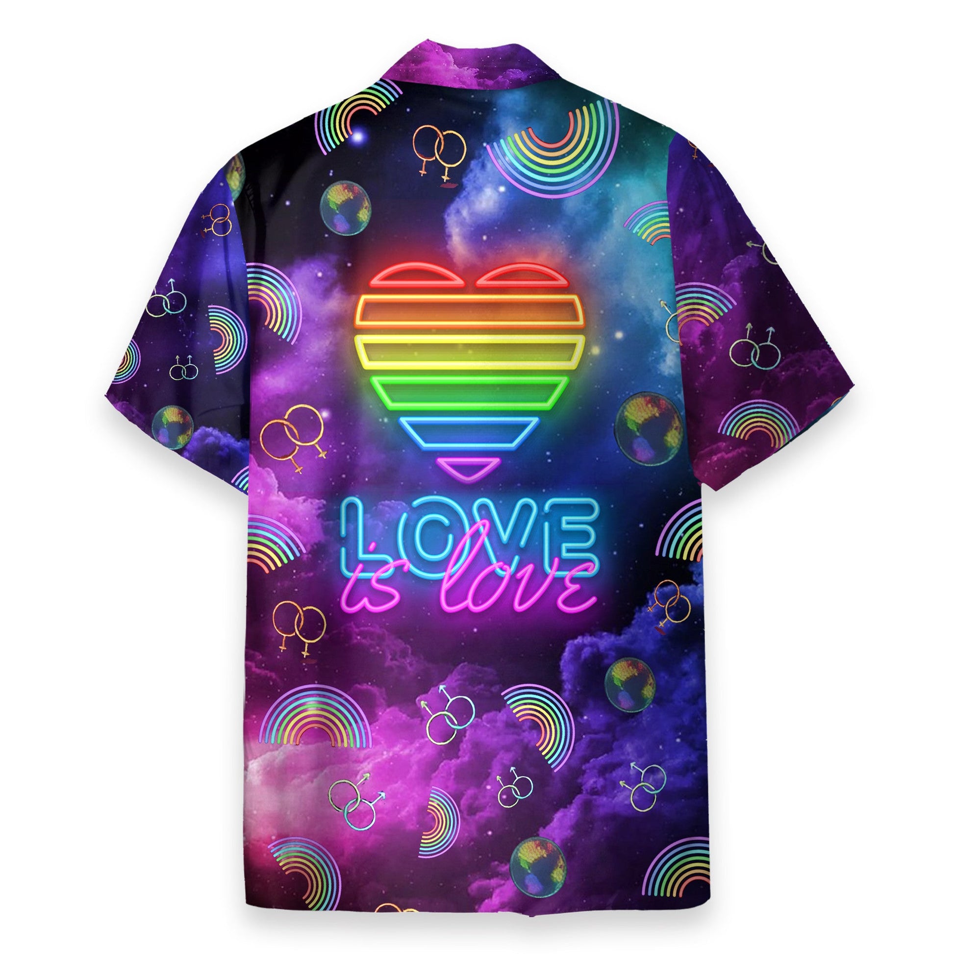LGBT Galaxy Love Is Love - Hawaiian Shirt