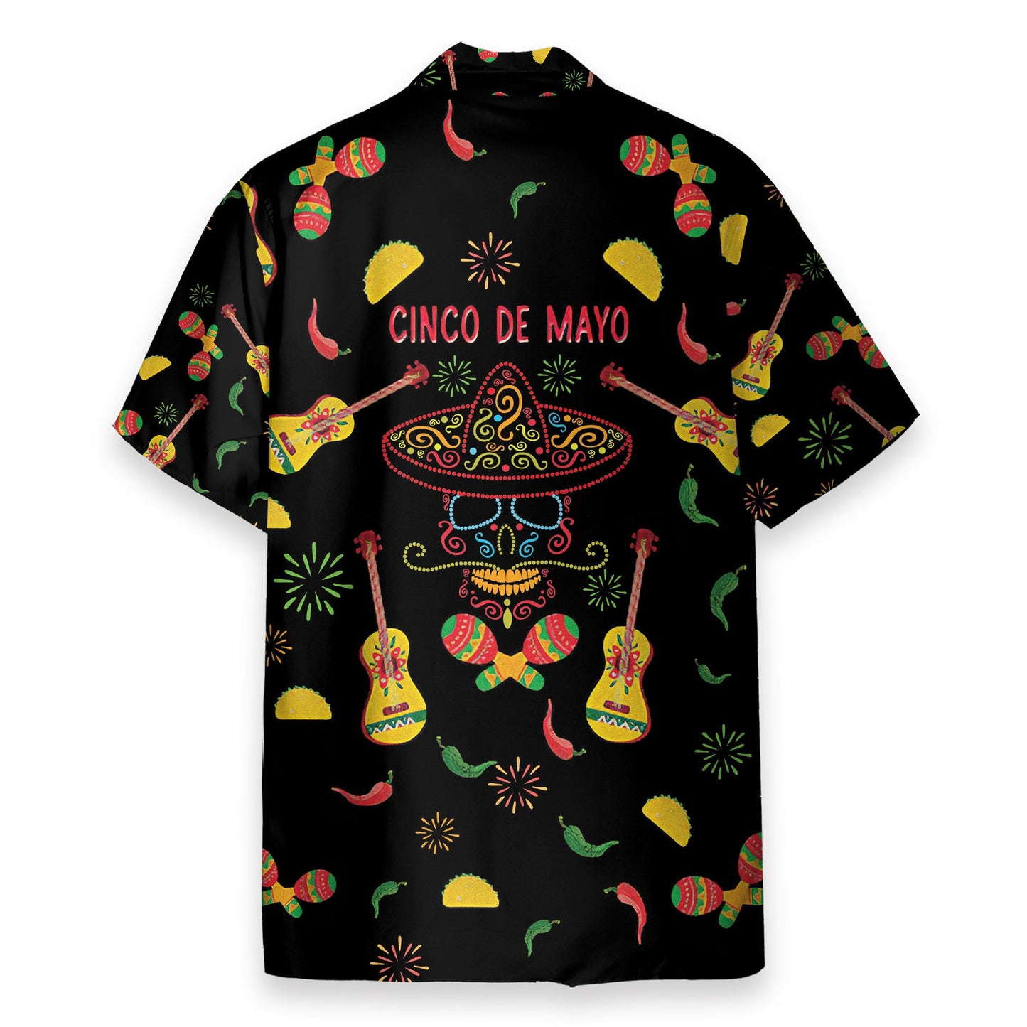 Cinco De Mayo Tacos Skull - Hawaiian Shirt & Beach Shorts