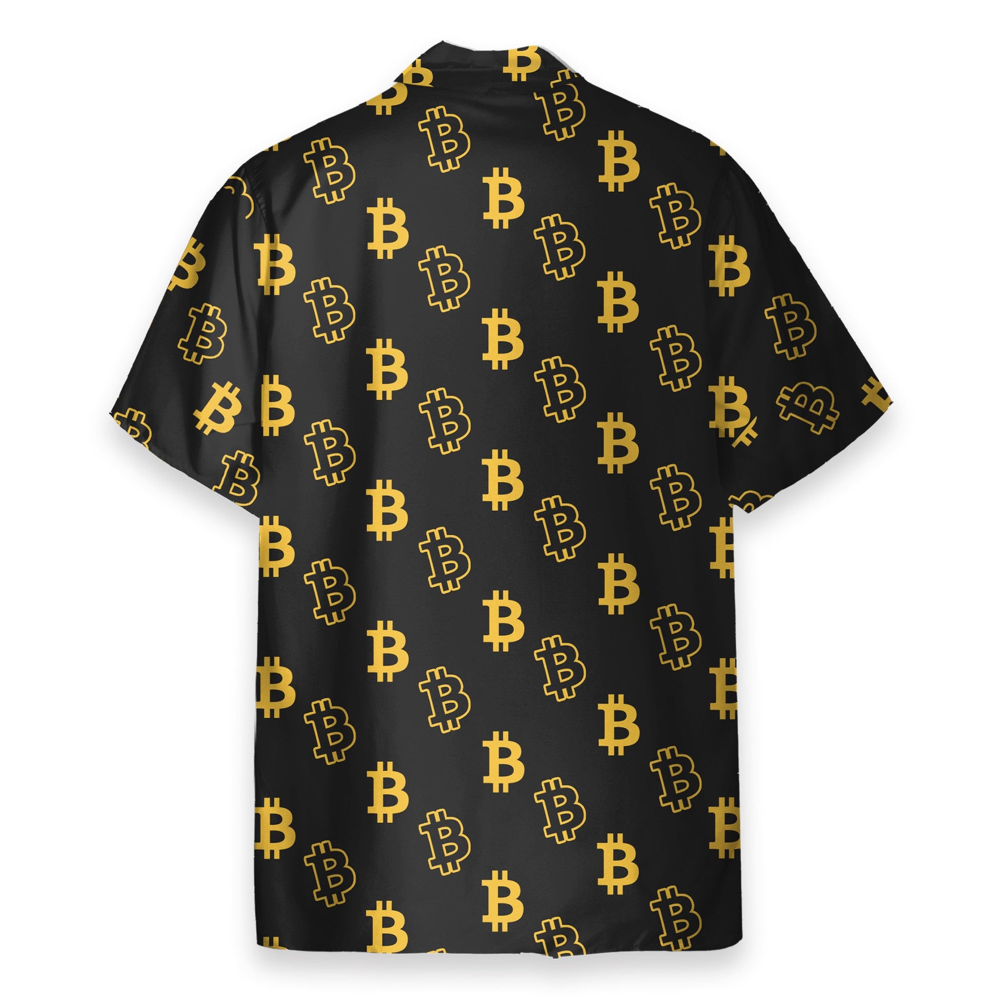 Seamless Bitcoin Men's Button's Up Shirts - Hawaiian Shirt & Beach Shorts