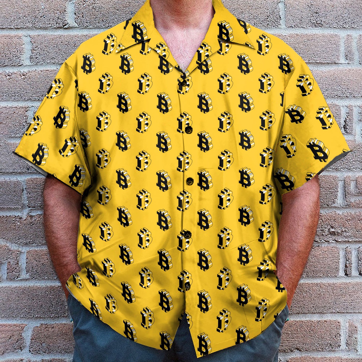 Isometric Bitcoin Cryptocurrency - Hawaiian Shirt & Beach Shorts QT4111801