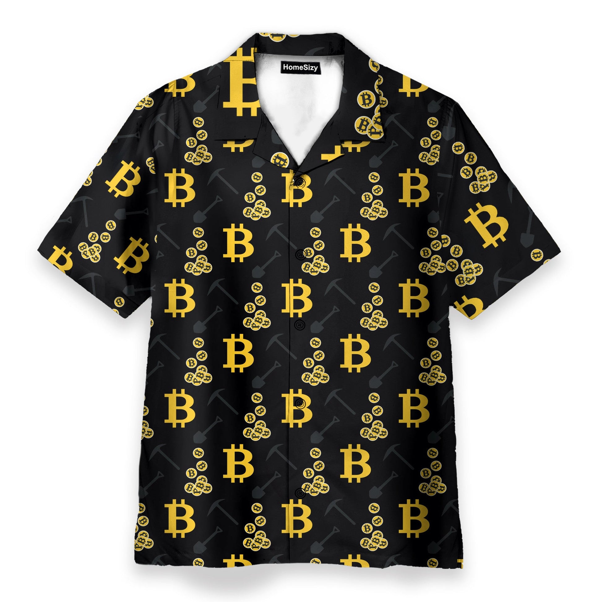 Cryptocurrency Bitcoin Miner Men's Button's Up Shirts - Hawaiian Shirt & Beach Shorts
