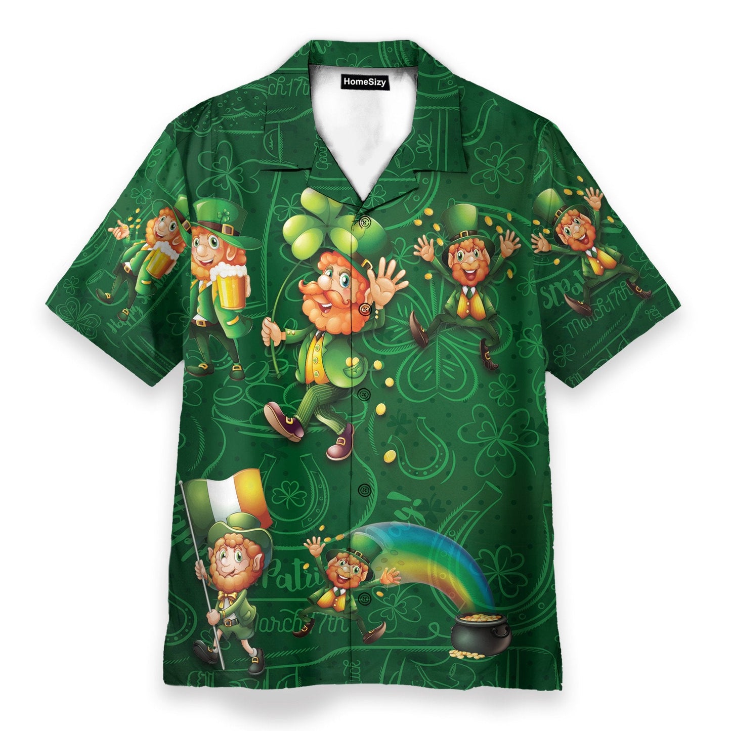 Irish Saint Patrick Day Men's Button's Up Shirts - Hawaiian Shirt