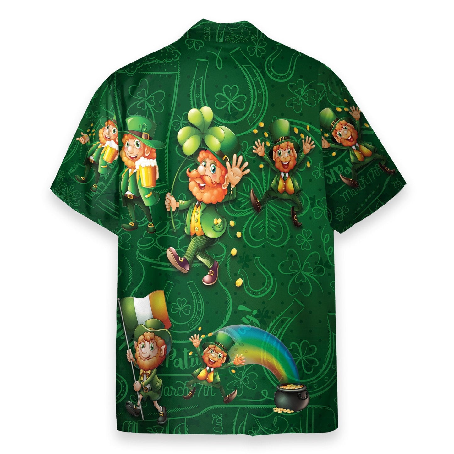 Irish Saint Patrick Day Men's Button's Up Shirts - Hawaiian Shirt
