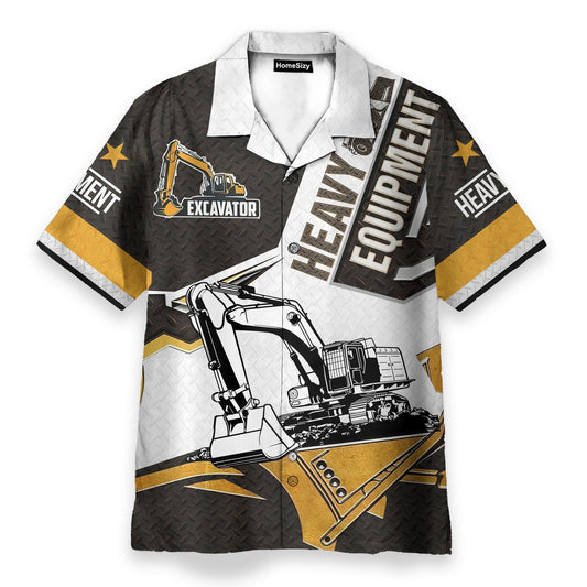 Excavator Heavy Equipment - Hawaiian Shirt
