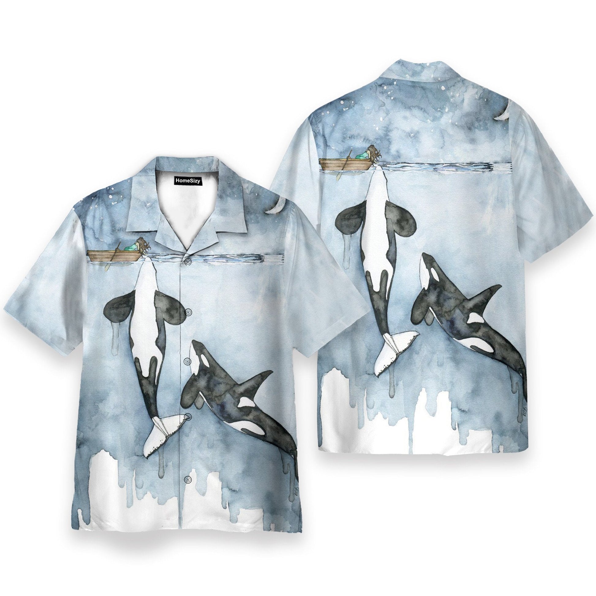 Let Orca Kiss You Men's Button's Up Shirts - Hawaiian Shirt