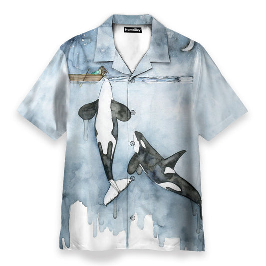 Let Orca Kiss You Men's Button's Up Shirts - Hawaiian Shirt