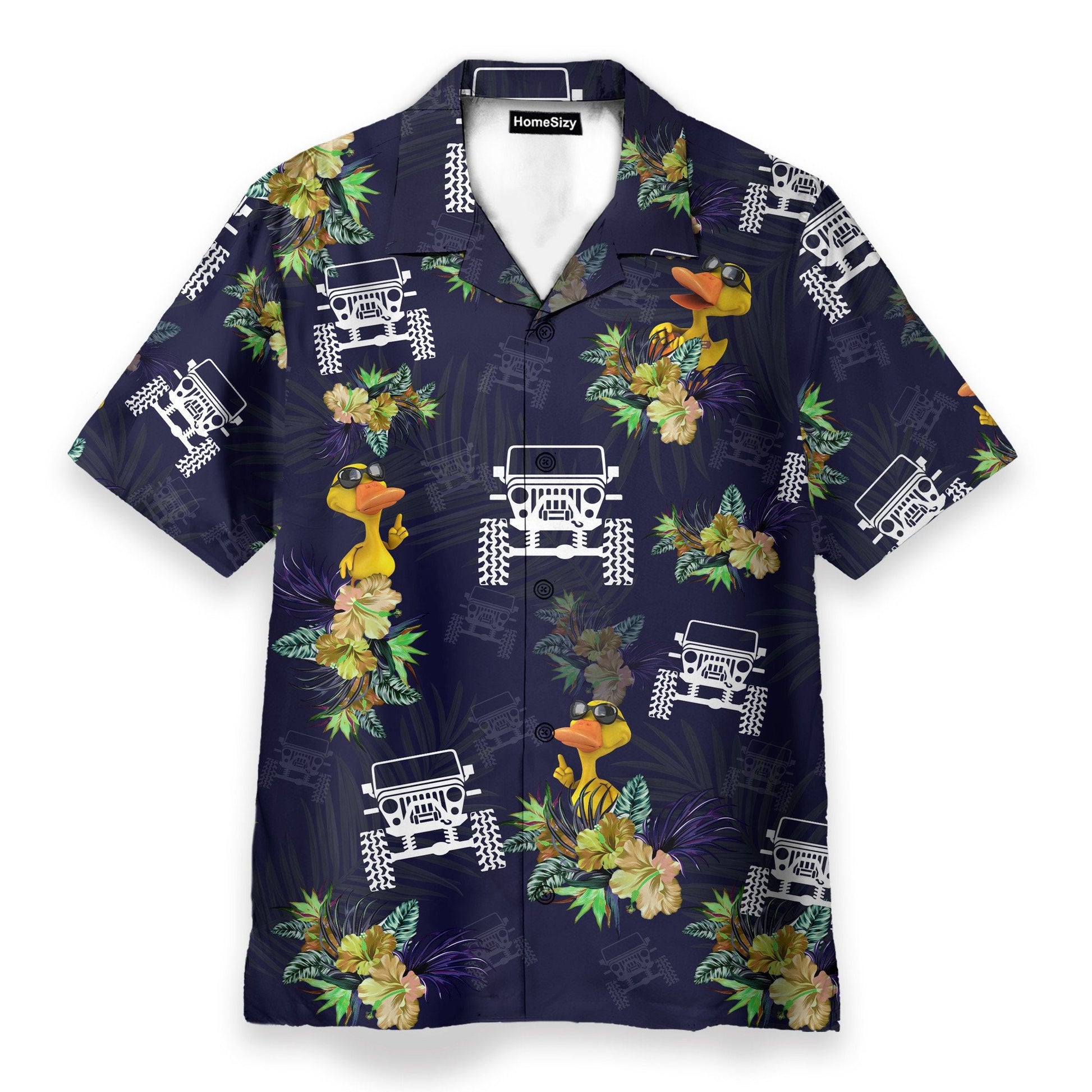 Jeep Duck Funny Button's Up Shirts - Hawaiian Shirt