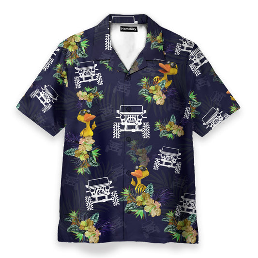 Jeep Duck Funny Button's Up Shirts - Hawaiian Shirt