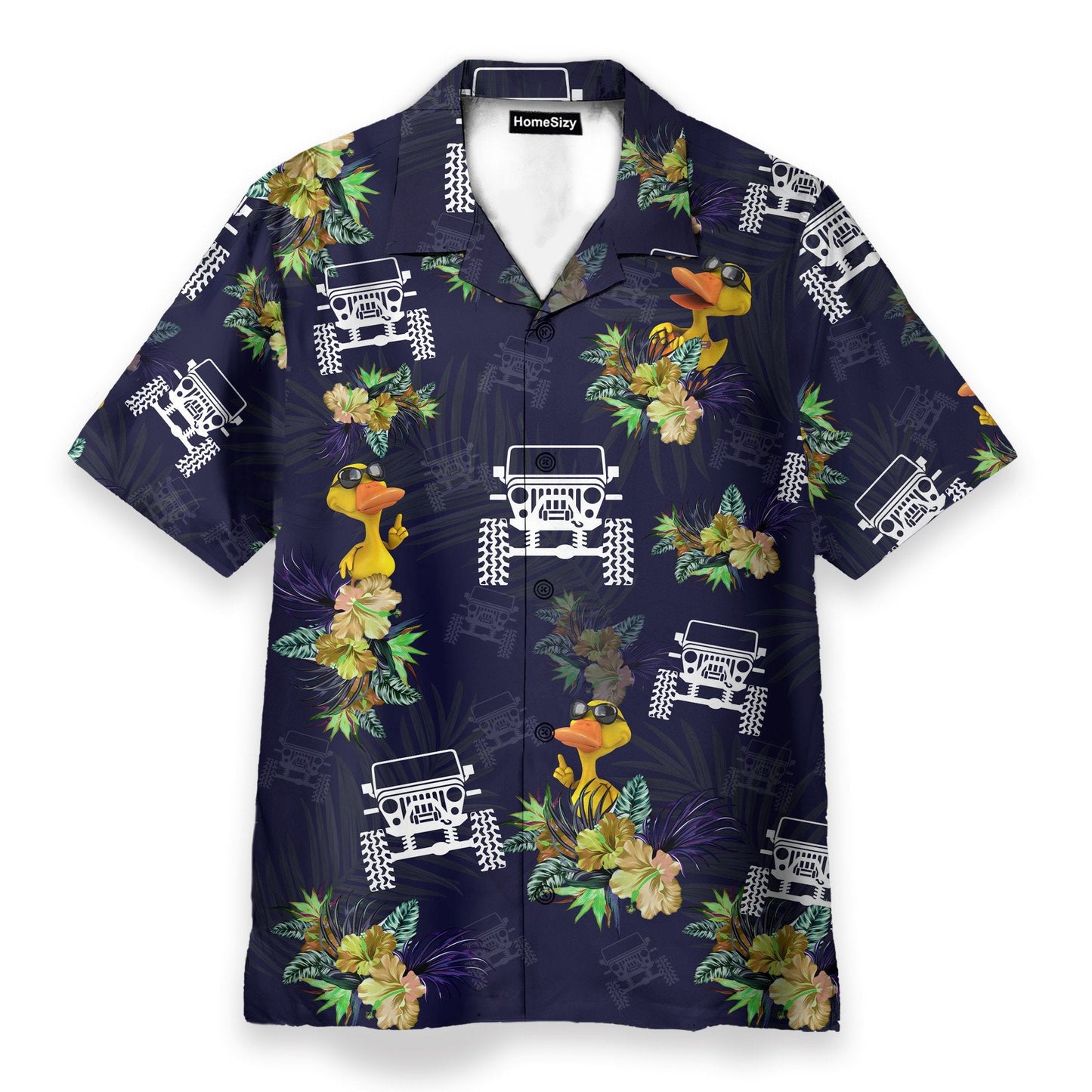 Jeep Duck Funny Button's Up Shirts - Hawaiian Shirt