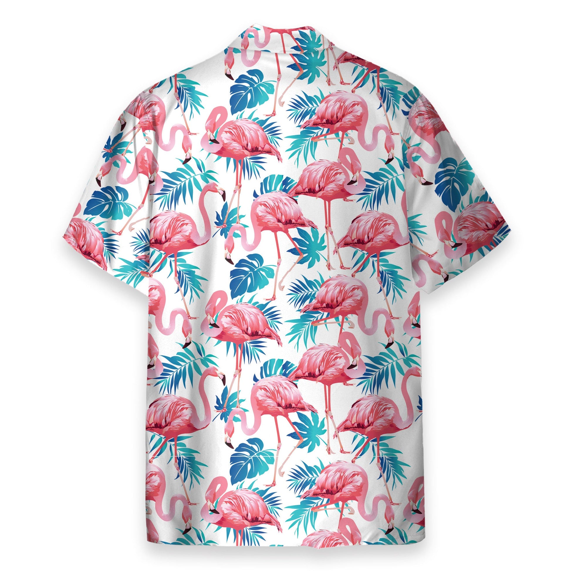 Flamingo Floral Tropical Leaves Pattern - Hawaiian Shirt & Beach Shorts