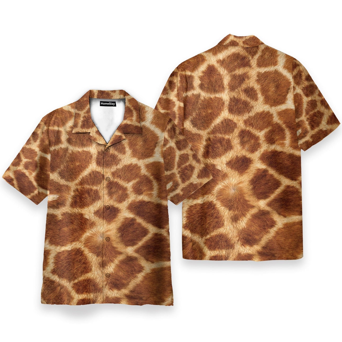Giraffe Cosplay Costume Funny Button's Up Shirts - Hawaiian Shirt & Beach Shorts