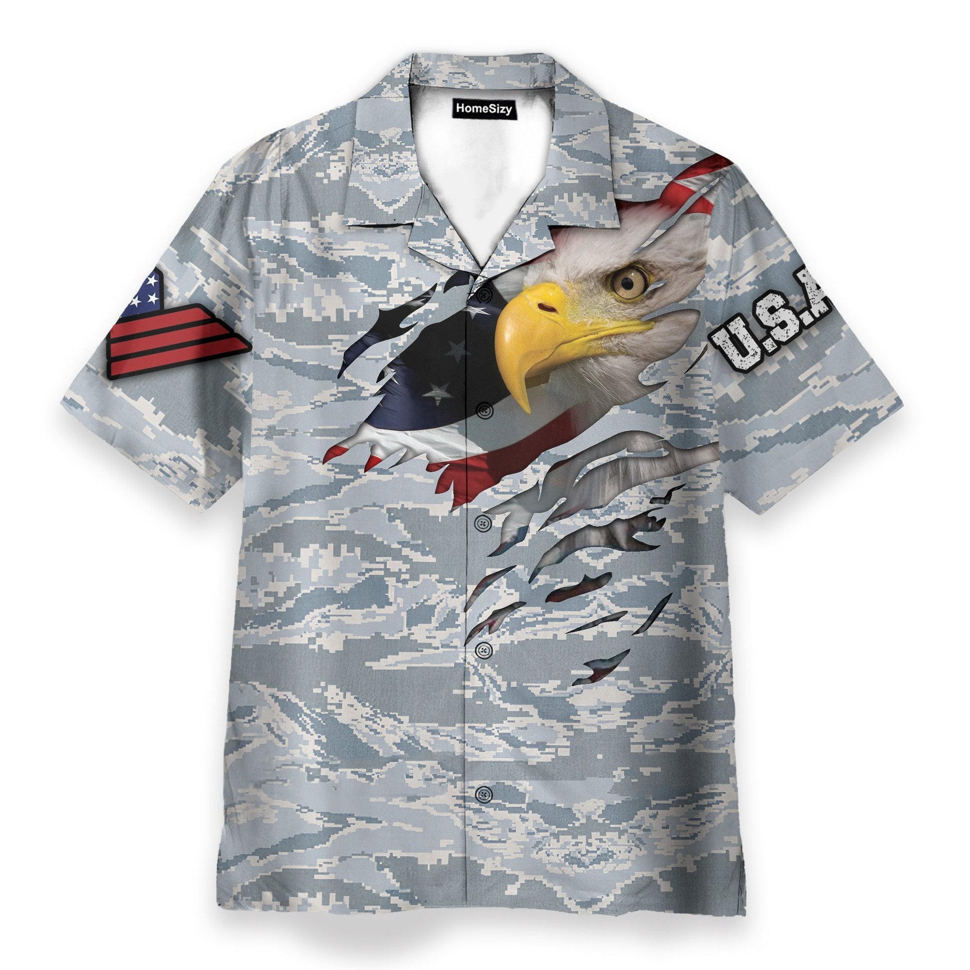 Eagle Veteran Proud US Air Force - Hawaiian Shirt & Beach Shorts
