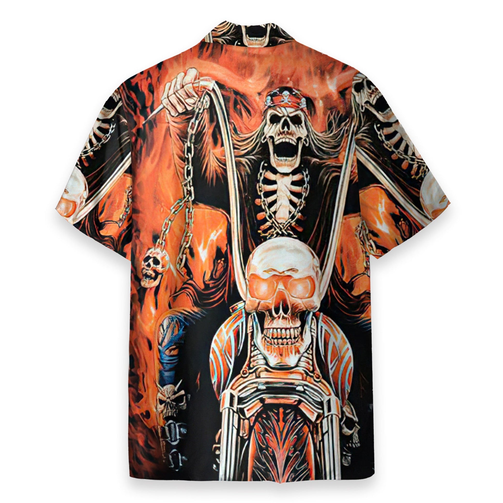 Skull Gangster Biker Ride Or Die Motorcycles Racing - Hawaiian Shirt