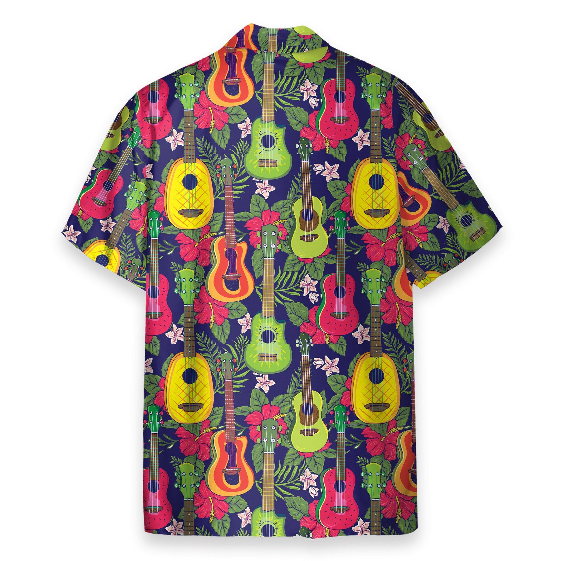 Colorful Fruit Ukulele Tropical Pattern - Hawaiian Shirt & Beach Shorts
