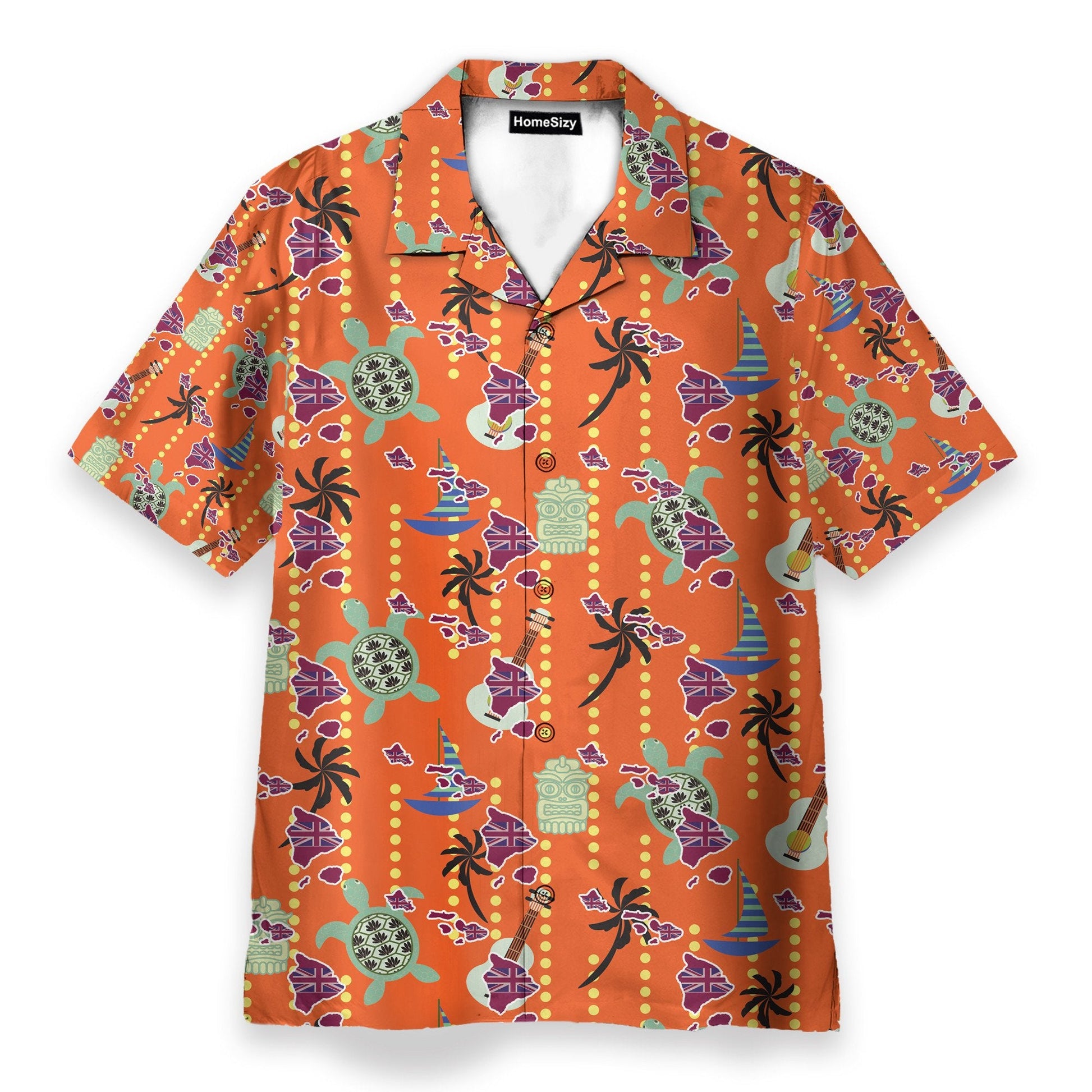 Tiki Tiki Turrtle And Ukulele Summer - Hawaiian Shirt & Beach Shorts