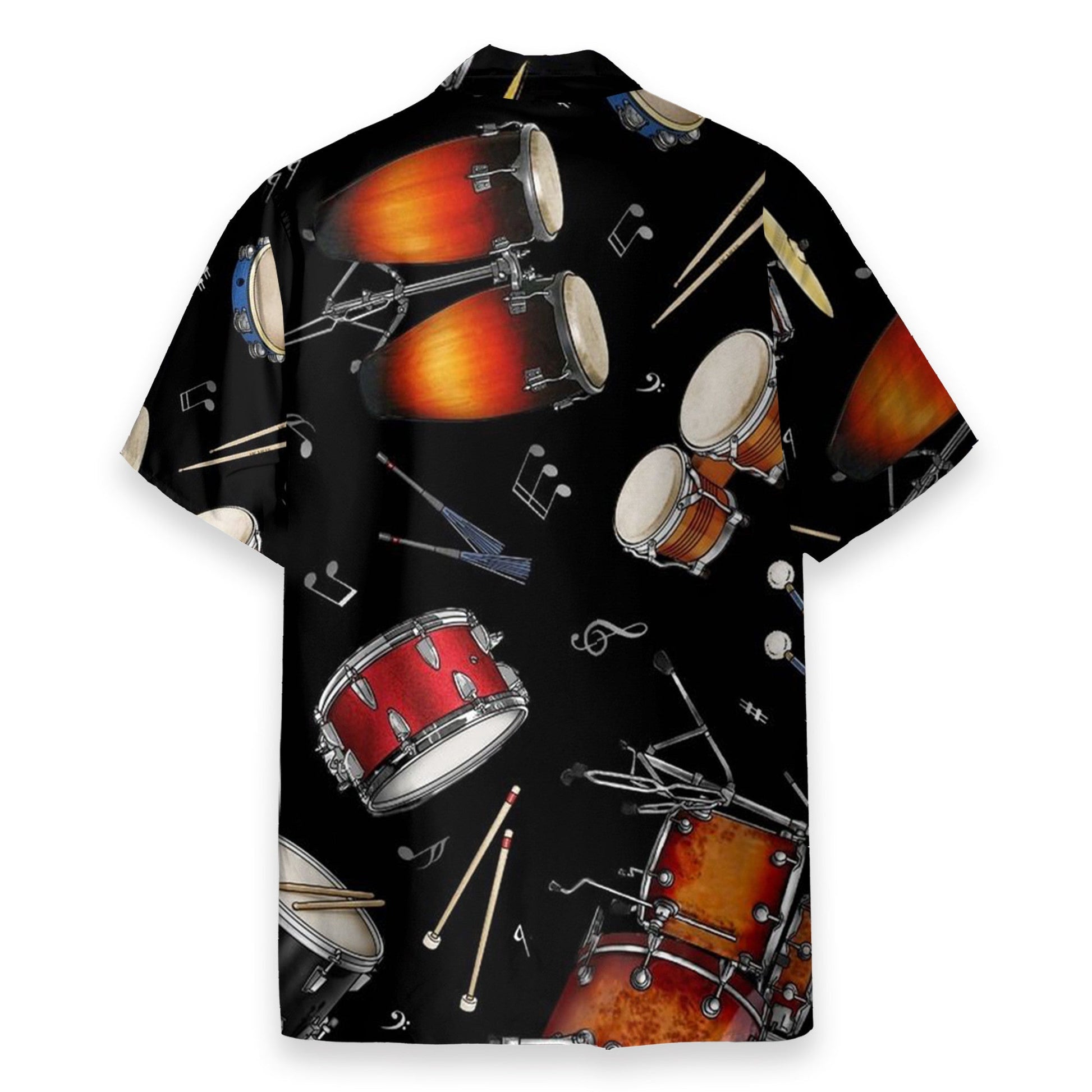 Drum For Summer Men's Button's Up Shirts - Hawaiian Shirt