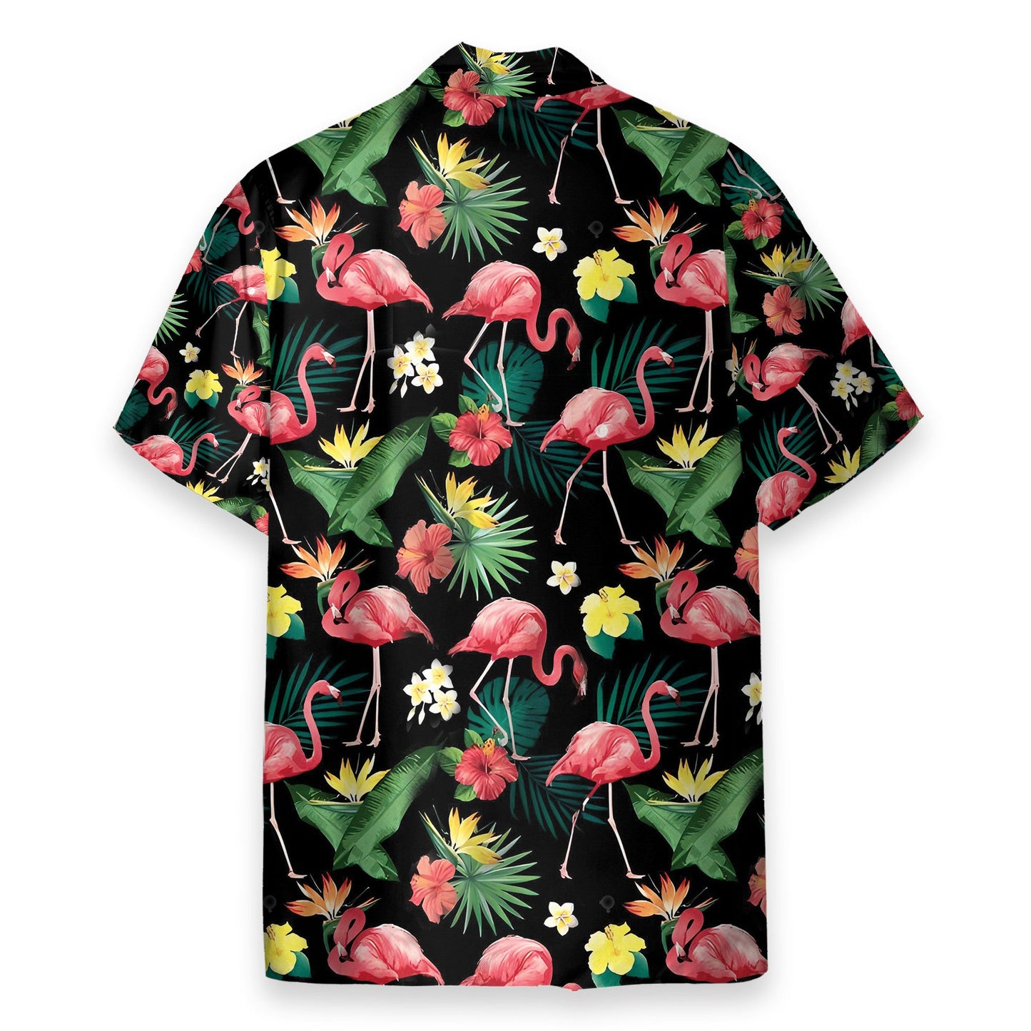 Flamingo Hibiscus Tropical Leaves Pattern - Hawaiian Shirt & Beach Shorts