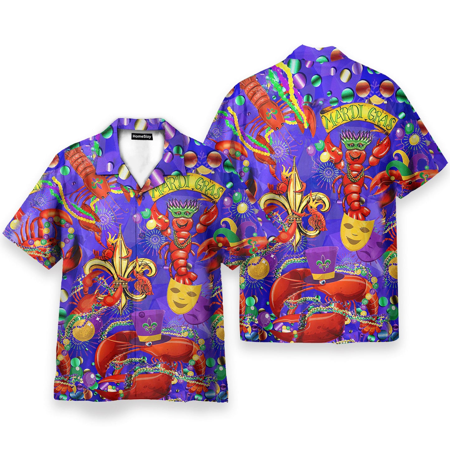 Happy Mardi Gras Shrimps - Hawaiian Shirt