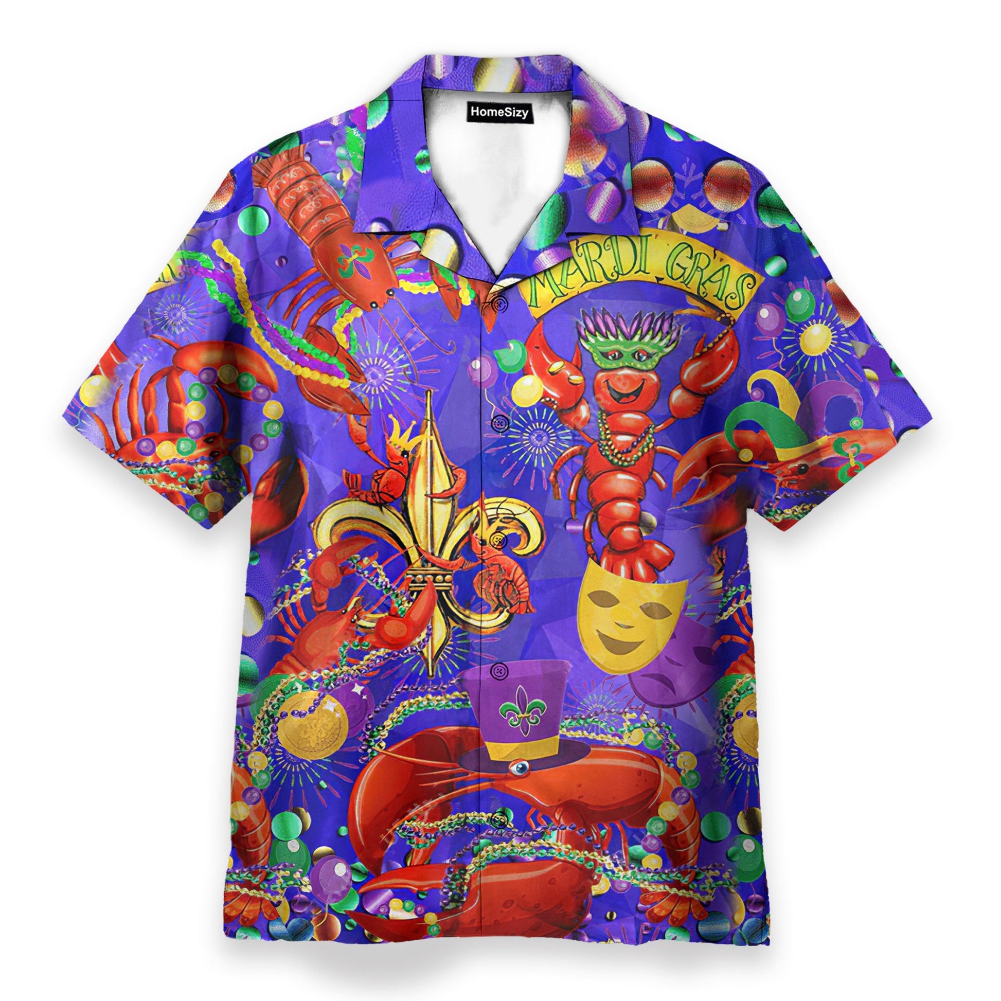 Happy Mardi Gras Shrimps - Hawaiian Shirt