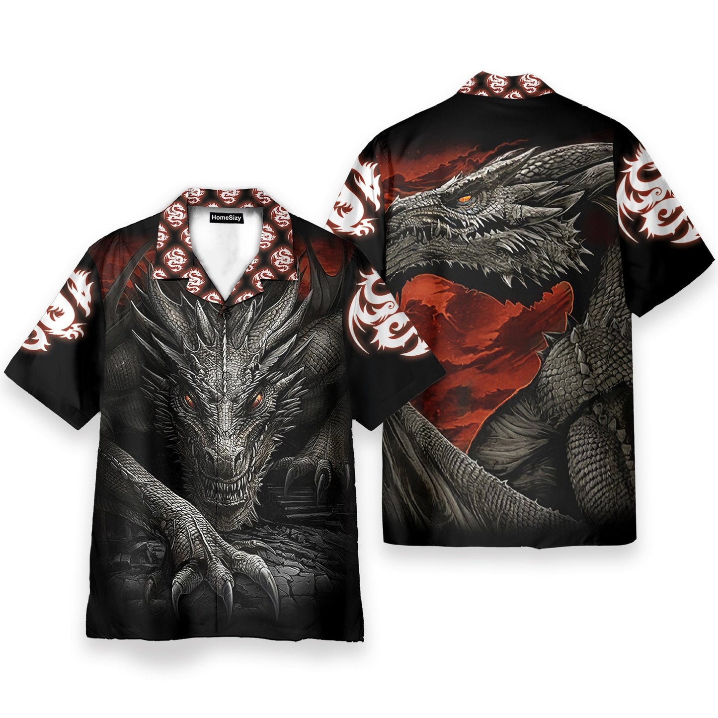Dragon Men's Button's Up Shirts - Hawaiian Shirt