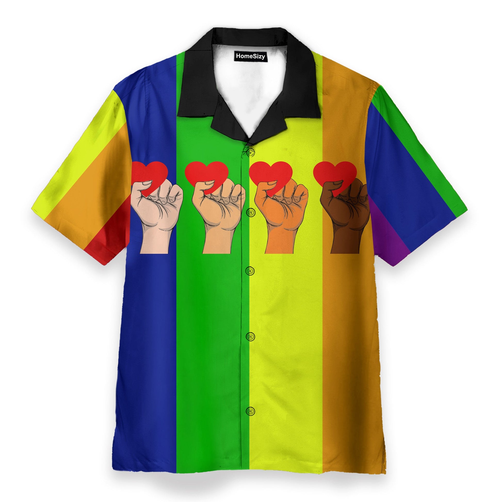 Amazing LGBT Hand Holding Heart - Hawaiian Shirt