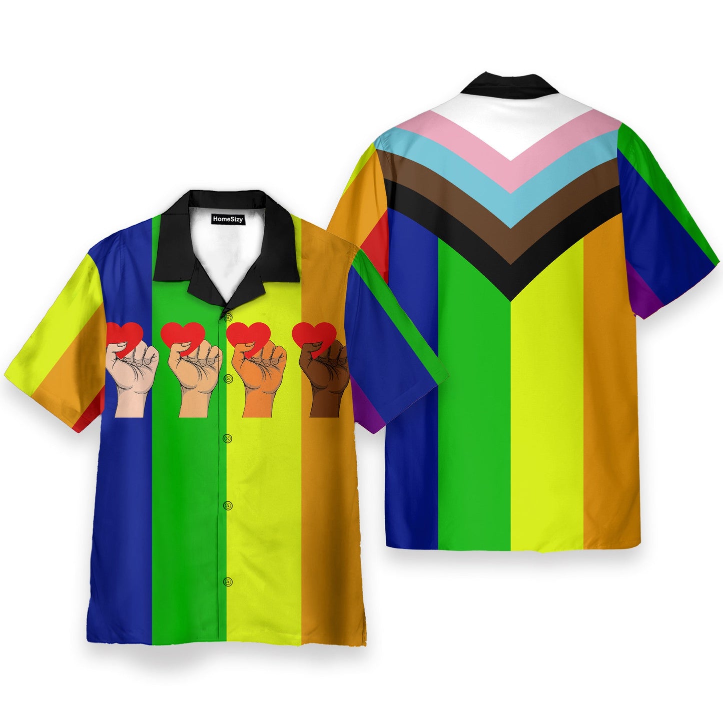 Amazing LGBT Hand Holding Heart - Hawaiian Shirt