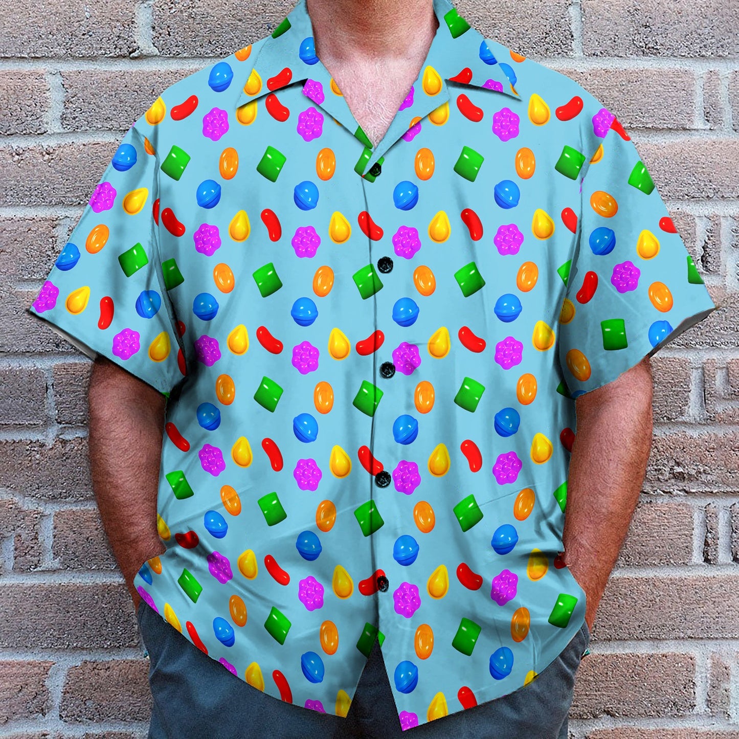 Funny Games Candy Crush Saga - Hawaiian Shirt & Beach Shorts