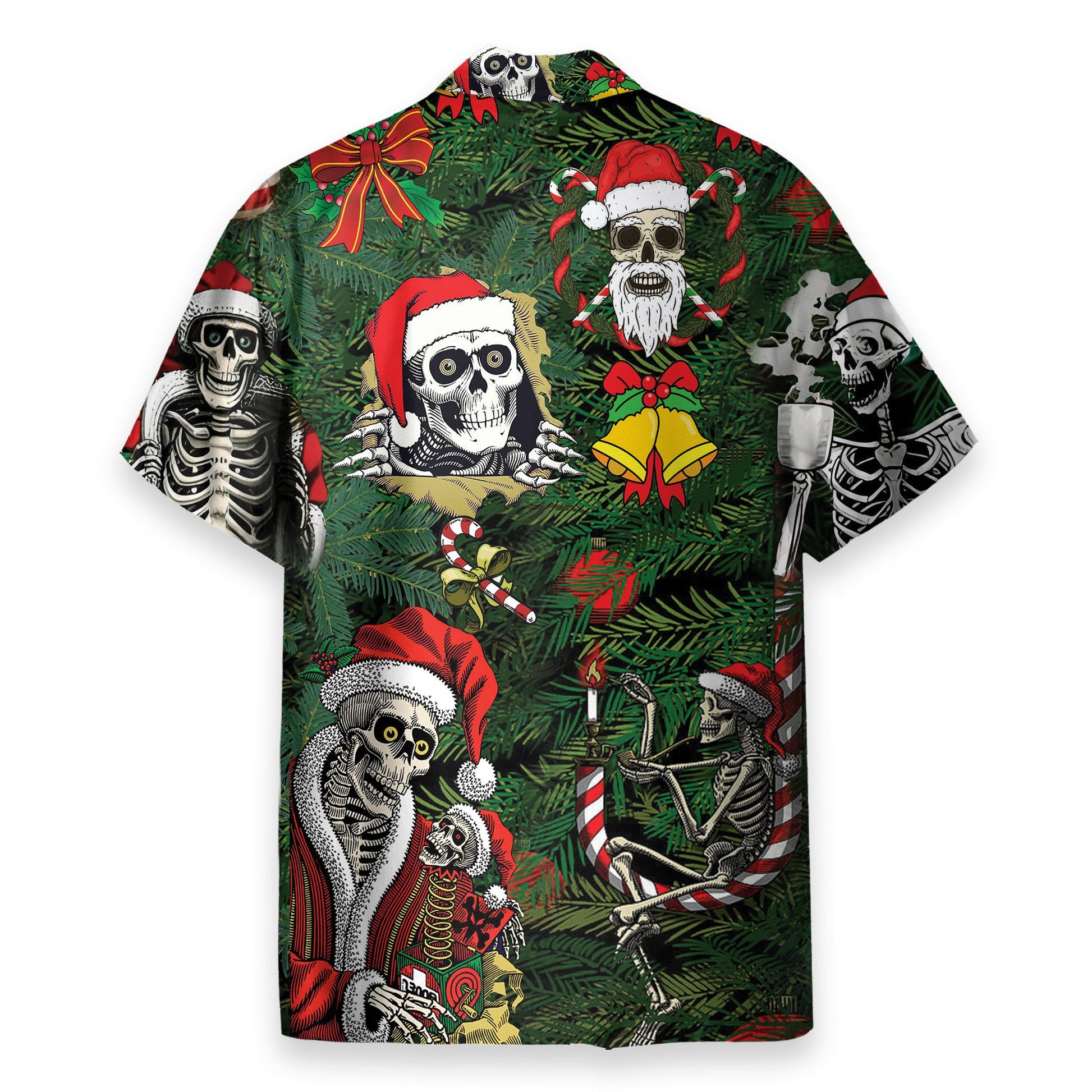 Merry Christmas Skulls - Hawaiian Shirt