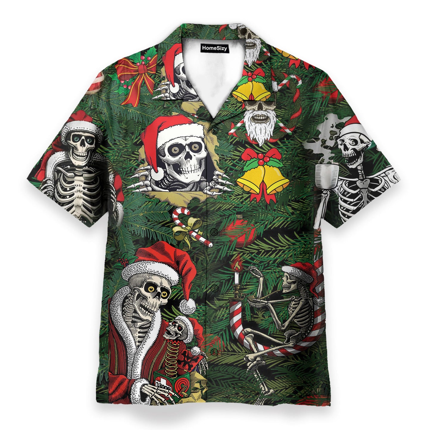 Merry Christmas Skulls - Hawaiian Shirt