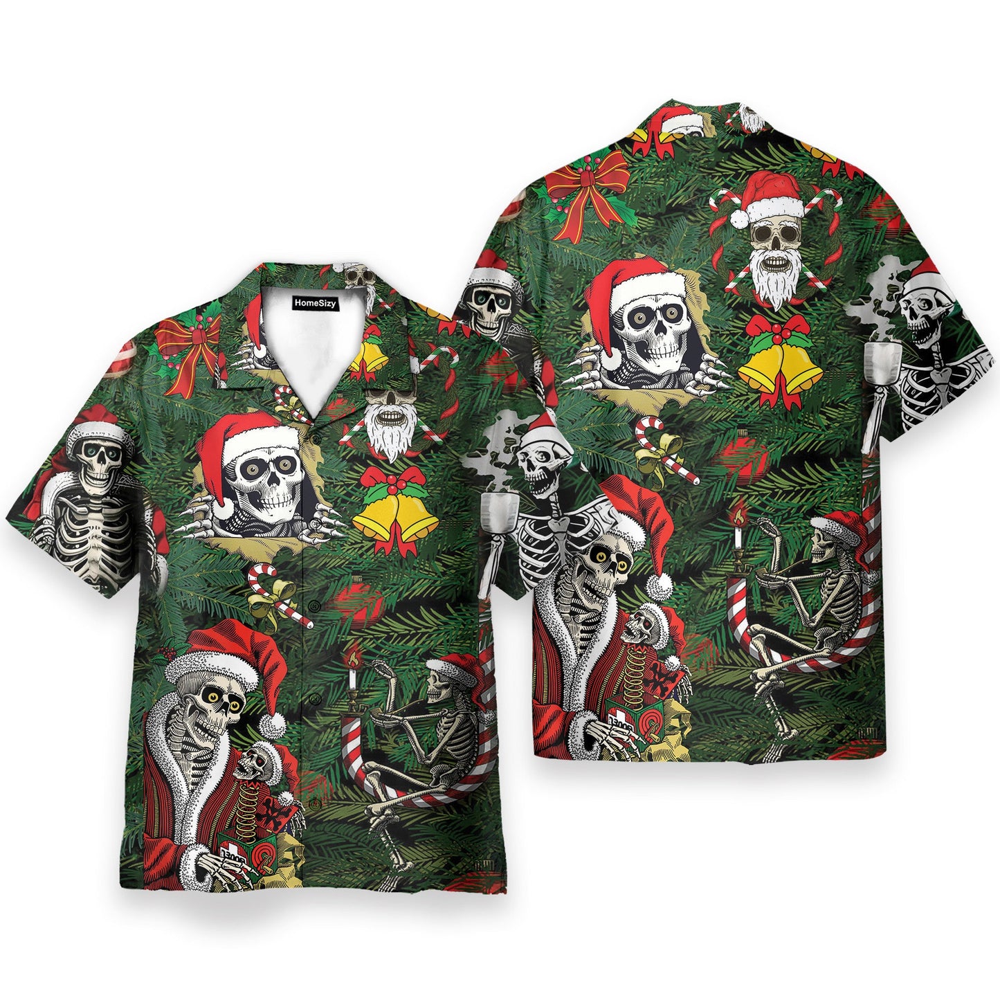 Merry Christmas Skulls - Hawaiian Shirt