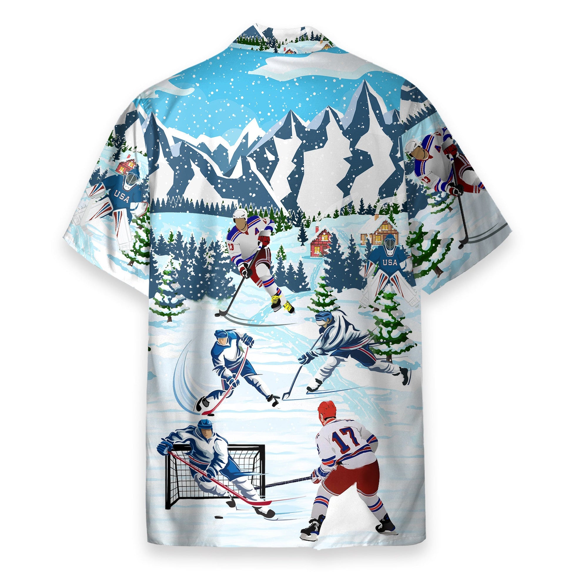 Christmas Let's Play Hockey - Hawaiian Shirt