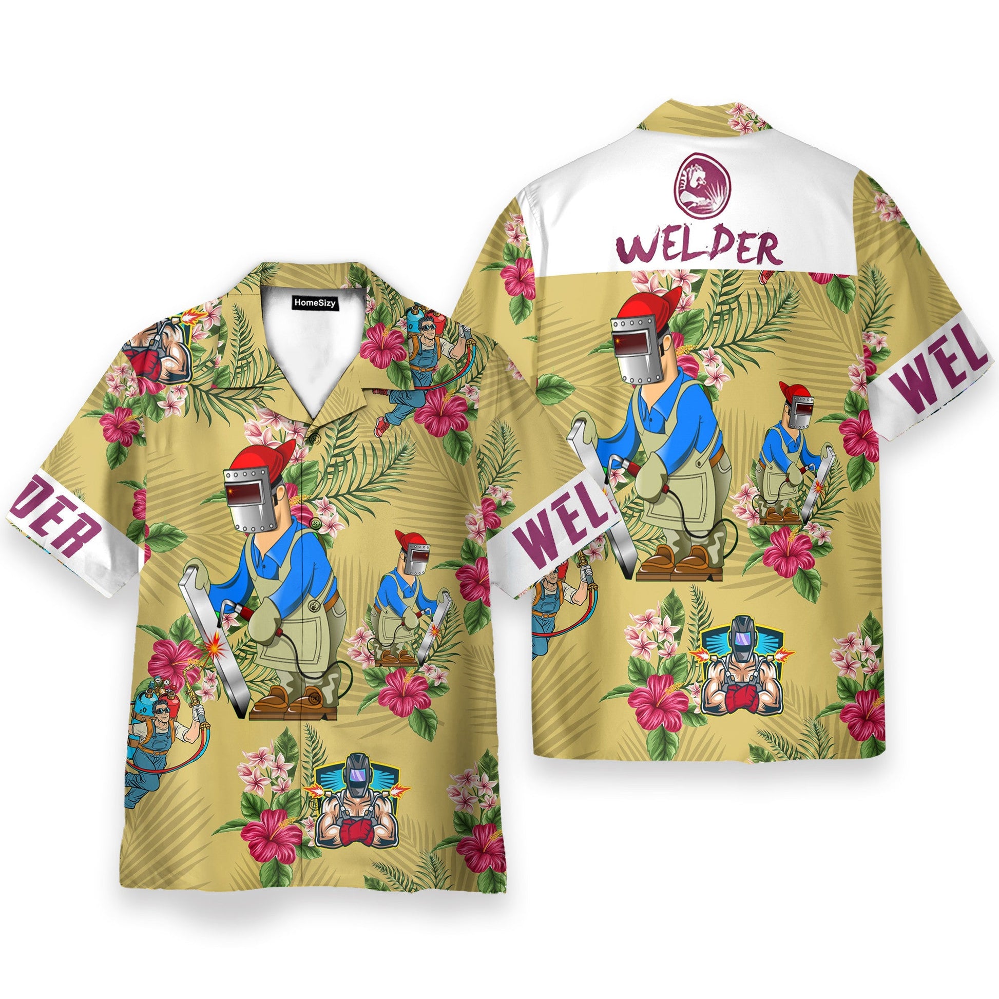 Welder Men's Button's Up Shirts - Hawaiian Shirt