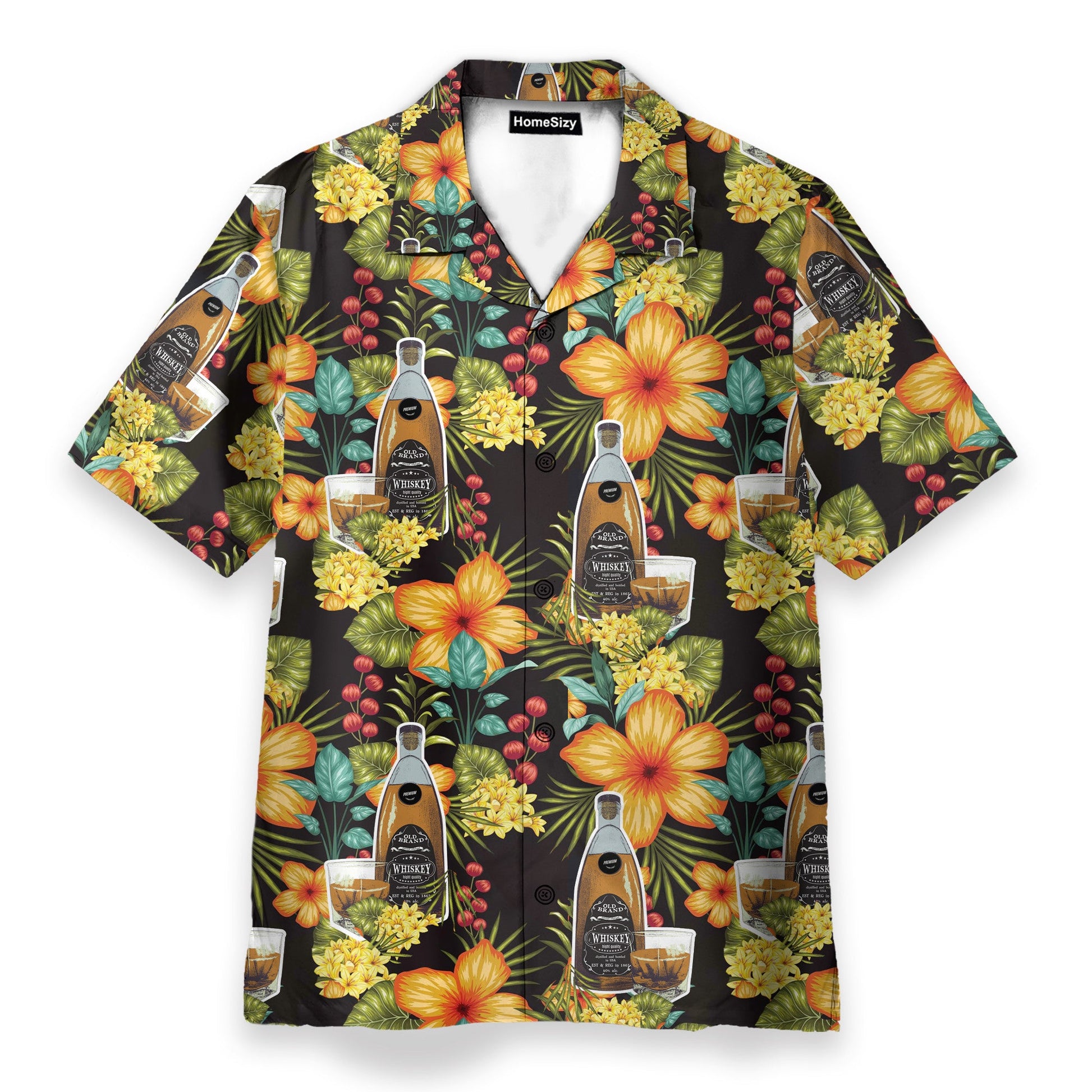 Paradies Whisky Party Tropical Flowers Pattern - Hawaiian Shirt & Beach Shorts