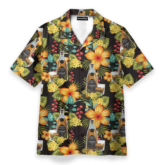 Paradies Whisky Party Tropical Flowers Pattern - Hawaiian Shirt & Beach Shorts