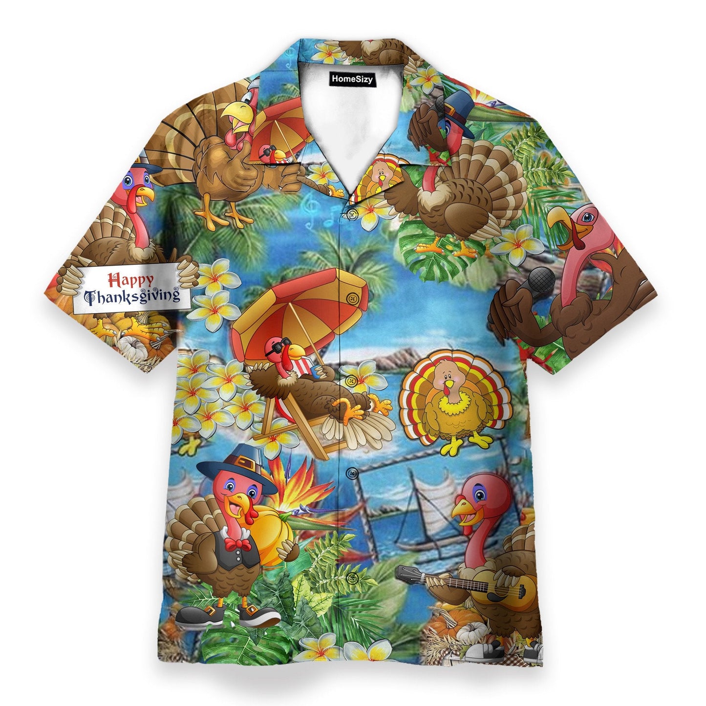 Turkey Happy Thanksgiving - Hawaiian Shirt