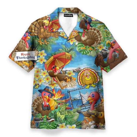 Turkey Happy Thanksgiving - Hawaiian Shirt